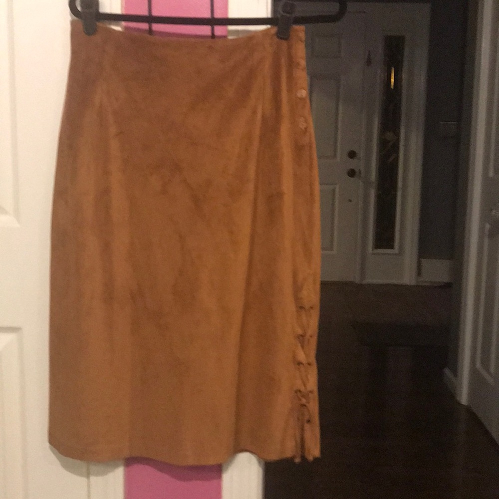 Faux suede brand new skirt